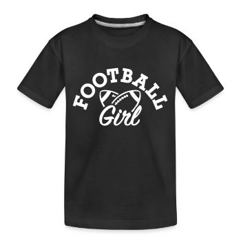 Football - Kinder Premium Bio T-Shirt - Schwarz - Vorne
