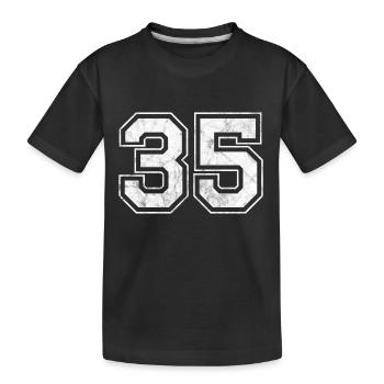 Anzahl 35 - Kinder Premium Bio T-Shirt - Schwarz - Vorne