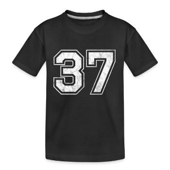 Anzahl 37 - Kinder Premium Bio T-Shirt - Schwarz - Vorne