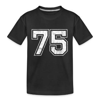 Anzahl 75 - Kinder Premium Bio T-Shirt - Schwarz - Vorne