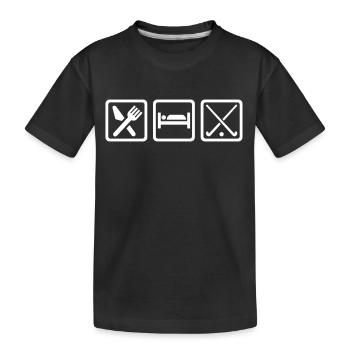 Hockey - Kinder Premium Bio T-Shirt - Schwarz - Vorne