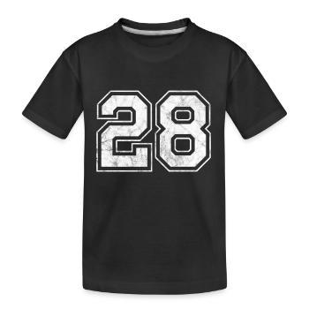 Anzahl 28 - Kinder Premium Bio T-Shirt - Schwarz - Vorne
