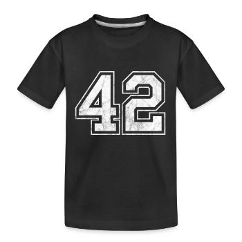 Anzahl 42 - Kinder Premium Bio T-Shirt - Schwarz - Vorne
