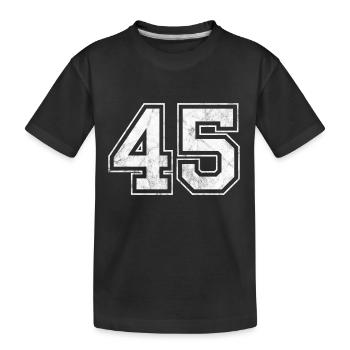 Anzahl 45 - Kinder Premium Bio T-Shirt - Schwarz - Vorne