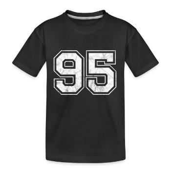 Anzahl 95 - Kinder Premium Bio T-Shirt - Schwarz - Vorne