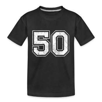 Anzahl 50 - Kinder Premium Bio T-Shirt - Schwarz - Vorne