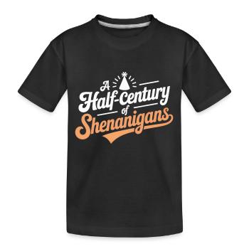 demi-siècle manigances chapeau de fête anniversaire - T-shirt bio Premium Enfant - noir - Devant