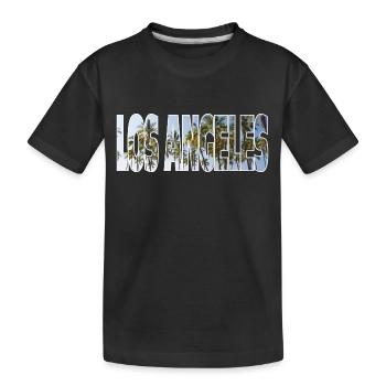 Los Angeles - Kinder Premium Bio T-Shirt - Schwarz - Vorne