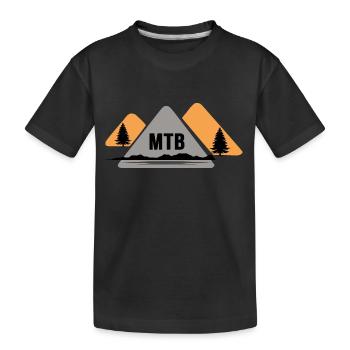 VTT Vélo Chaîne de vélo VTT VTT BIKETRAIL - T-shirt bio Premium Enfant - noir - Devant