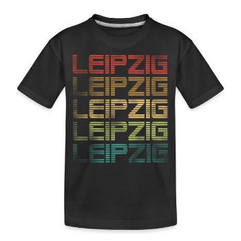 Leipzig - Used Look - Kids' Premium Organic T-Shirt - black - Front