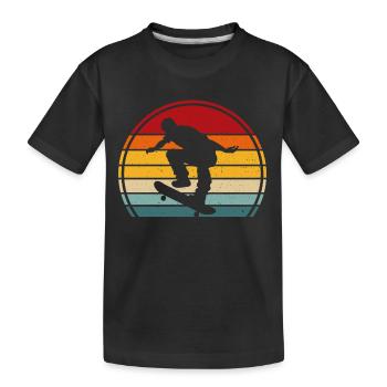Skater skateboard skater - Kinder Premium Bio T-Shirt - Schwarz - Vorne
