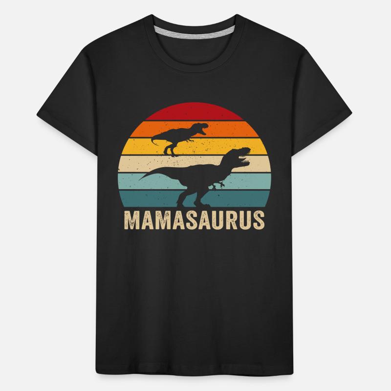 Retro mamasaurus mama dino saurier mutter Kinder Premium Bio T-Shirt