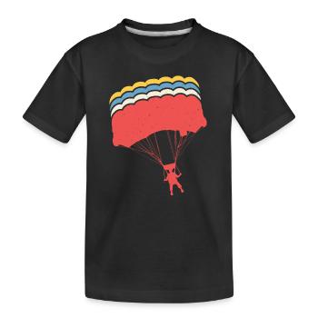 Parachutisme rétro parachutisme parachutisme skydiver - T-shirt bio Premium Enfant - noir - Devant