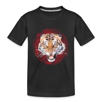 Tigre sauvage - Wild Hissing - Nature sauvage - T-shirt bio Premium Enfant - noir - Devant