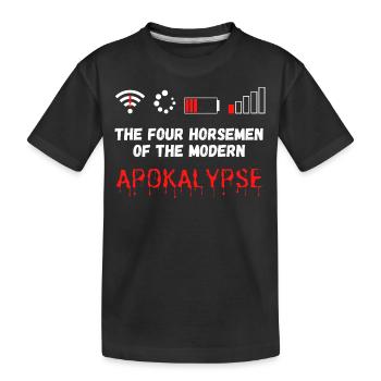 Les quatre cavaliers de l’apocalypse moderne. Ringard - T-shirt bio Premium Enfant - noir - Devant