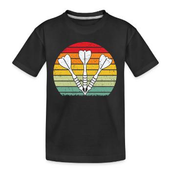 Dart Retro Darter - Kinder Premium Bio T-Shirt - Schwarz - Vorne