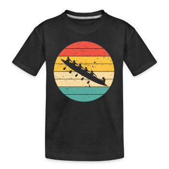 Aviron rétro bateau à rames vintage aviron - T-shirt bio Premium Enfant - noir - Devant