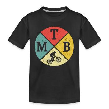 VTT rétro VTT VTT downhiller - T-shirt bio Premium Enfant - noir - Devant