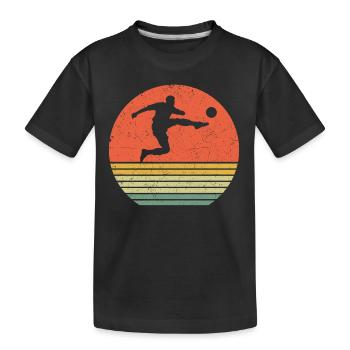 Soccer Football Retro Soccer Joueur de soccer - T-shirt bio Premium Enfant - noir - Devant