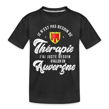Auvergne thérapie Humour Auvergnat - T-shirt bio Premium Enfant - noir - Devant