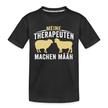 meine therapeuten machen määh - Kinder Premium Bio T-Shirt - Schwarz - Vorne