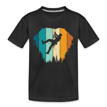 Grimpeur d’escalade - T-shirt bio Premium Enfant - noir - Devant