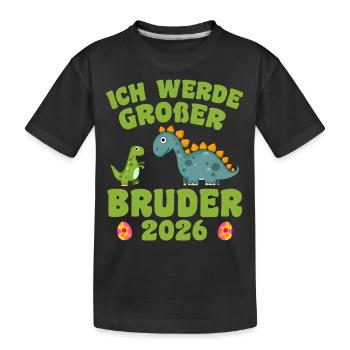 Ich Werde Großer Bruder 2026 - Kinder Premium Bio T-Shirt - Schwarz - Vorne