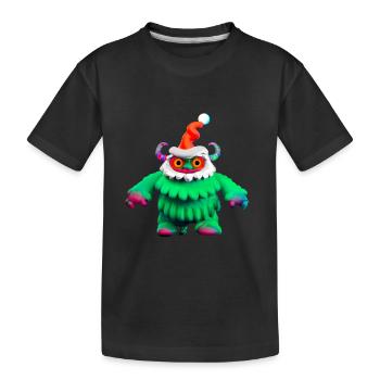 Monstre de Noël Le monstre de Xma - T-shirt bio Premium Enfant - noir - Devant