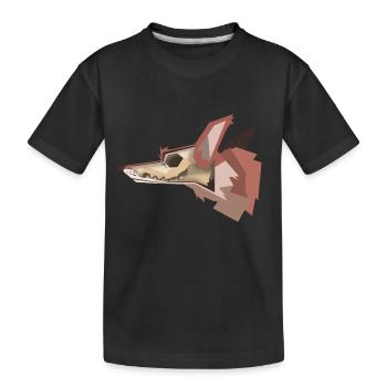Fuchsschädel - Kinder Premium Bio T-Shirt - Schwarz - Vorne