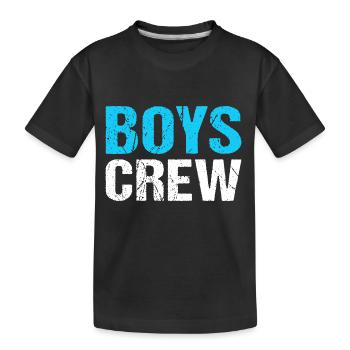 BOYS CREW Team Boys - Kids' Premium Organic T-Shirt - black - Front