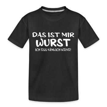 Vegetarier bio vegetarisch veganlife Vegan - Kinder Premium Bio T-Shirt - Schwarz - Vorne