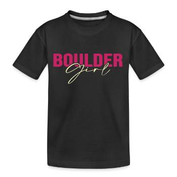 Bloc Rocher de bloc Bouldergirl Rocher - T-shirt bio Premium Enfant - noir - Devant
