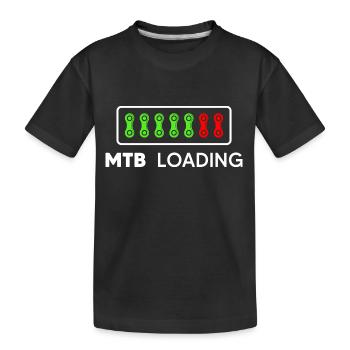 VTT Batterie de vélo Chaîne de vélo VTT - T-shirt bio Premium Enfant - noir - Devant