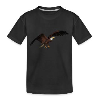 Seeadler Weißkopfseeadler Adler - Kinder Premium Bio T-Shirt - Schwarz - Vorne