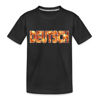 Deutsch - Kinder Premium Bio T-Shirt - Schwarz - Vorne