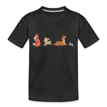 Amoureux des animaux - T-shirt bio Premium Enfant - noir - Devant