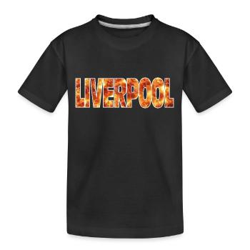 Liverpool - Kinder Premium Bio T-Shirt - Schwarz - Vorne