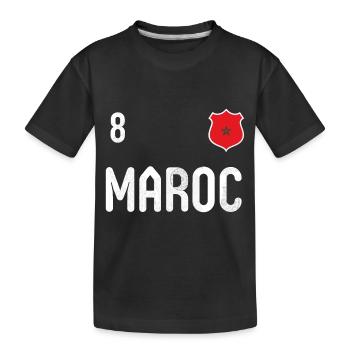 Morocco T-shirt with the number 8 - Kids' Premium Organic T-Shirt - black - Front
