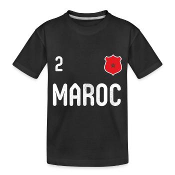 Morocco T-shirt with the number 2 - Kids' Premium Organic T-Shirt - black - Front