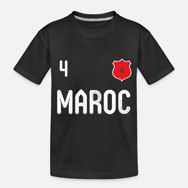 Teeshirt Maroc avec le numéro 4 - T-shirt bio Premium Enfant - noir