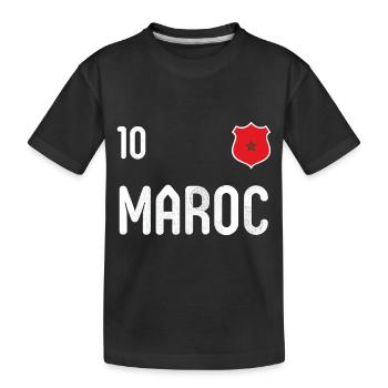 Morocco T-shirt with the number 10 - Kids' Premium Organic T-Shirt - black - Front