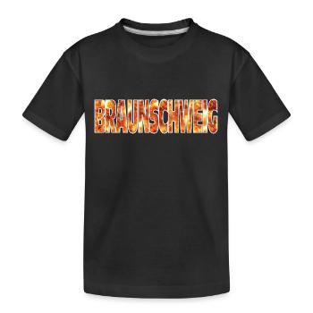 Braunschweig - Kids' Premium Organic T-Shirt - black - Front