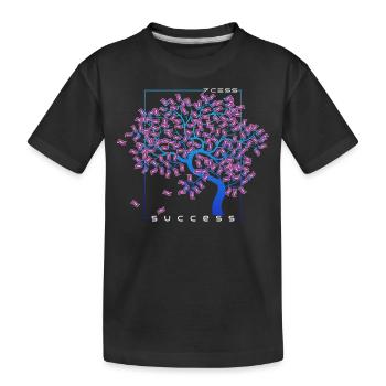 Success / Success / Money - Money Tree Motivation - Kids' Premium Organic T-Shirt - black - Front