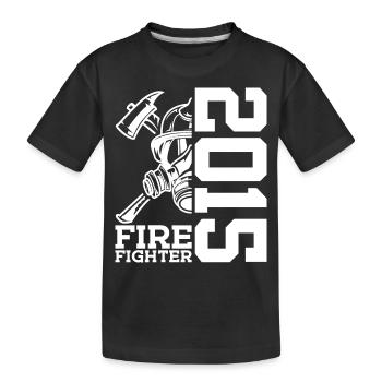 POMPIERS DES POMPIERS 11E ANNIVERSAIRE 2015 - T-shirt bio Premium Enfant - noir - Devant
