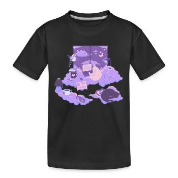 Katzen T-shirt für Katzenfreunde - Kinder Premium Bio T-Shirt - Schwarz - Vorne