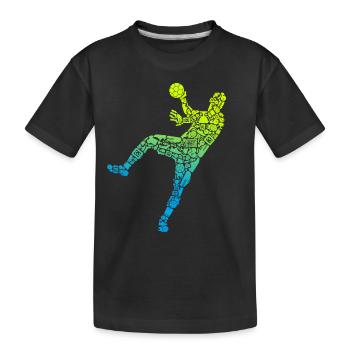 Handball Players Symbols Handball Players Boys Handball - Kids' Premium Organic T-Shirt - black - Front