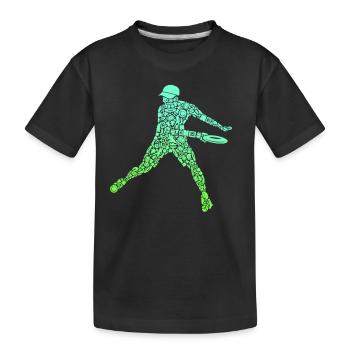 Discgolfer Symbole Discgolf Jungen Disc Golf - Kinder Premium Bio T-Shirt - Schwarz - Vorne