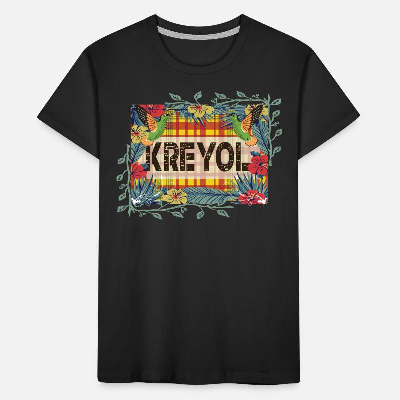 Schöne Geschenkidee KREYOL ODER KREOLISCHE Madras Kinder Premium Bio T-Shirt