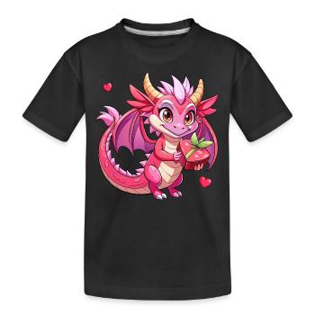 Dragon coloré - T-shirt bio Premium Enfant - noir - Devant