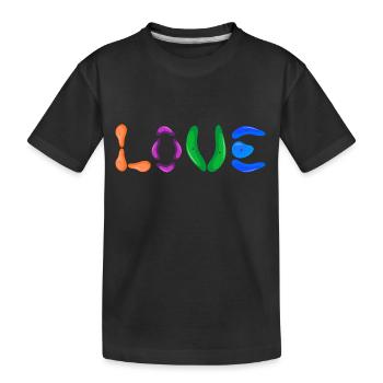 Salle d’escalade de bloc Boulderers « Boulder-Love » - T-shirt bio Premium Enfant - noir - Devant